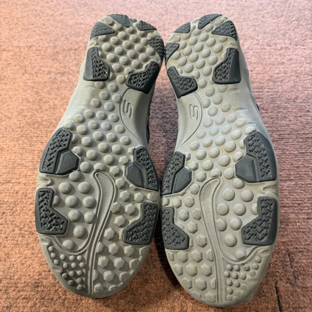Skechers Classic Fit Air-Cooled Memory Foam Black Canvas‎ Slip On Shoes Mens 11
